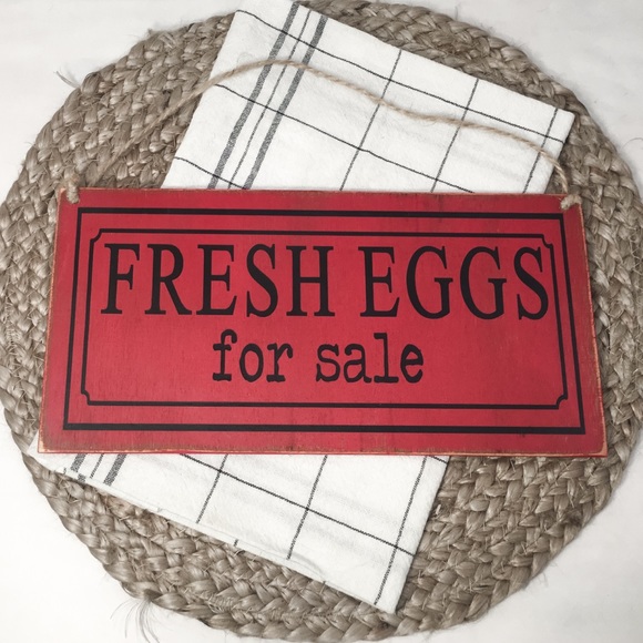 🛒2/$30!🛒Fresh Eggs-HANDCRAFTED PAINTED WOOD SIGN - Picture 4 of 5